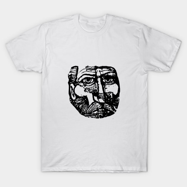 The Face in the Wall T-Shirt by xam